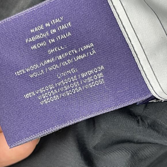 Ralph Lauren Purple Label Wool Blazer Sport Coat Mens 40R Gray Italy FLAWS - Picture 6 of 16